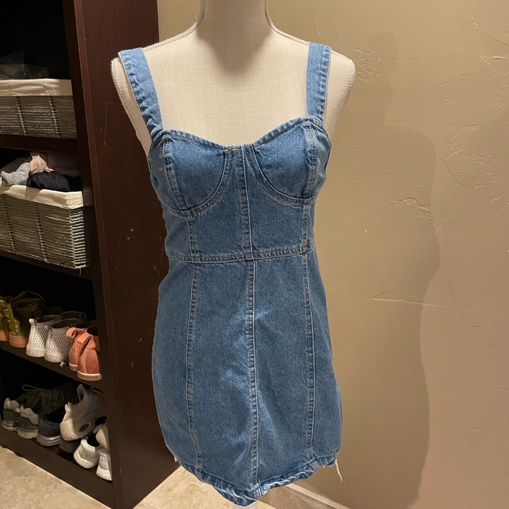 FOREVER 21 DENIM MIDI DRESS